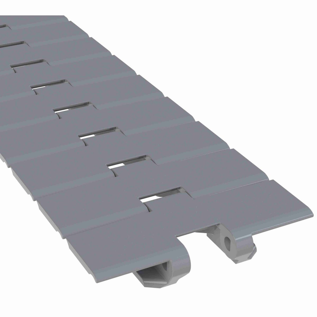 Rexnord 880TAB Side-flexing Solid Top, Material: Silver Platinum Series™ X, Width: 4.5in, Pitch: 1.5in - L0880655443