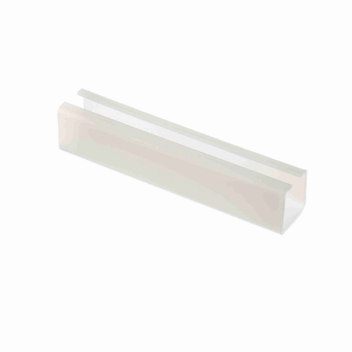 System Plast Tube Cover: 1.22"W X 1.23"H X 120"L White UHMW-PE - VG-P1X1BC-10