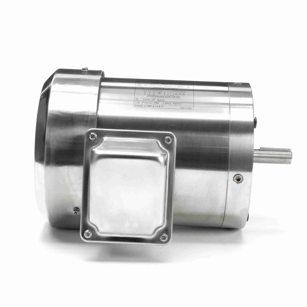 LEESON SST Duck™ General Purpose Motor, 0.75 HP, 3 Ph, 60 Hz, 208-230/460 V, 1800 RPM, 56C Frame, TEFC - 191508.00