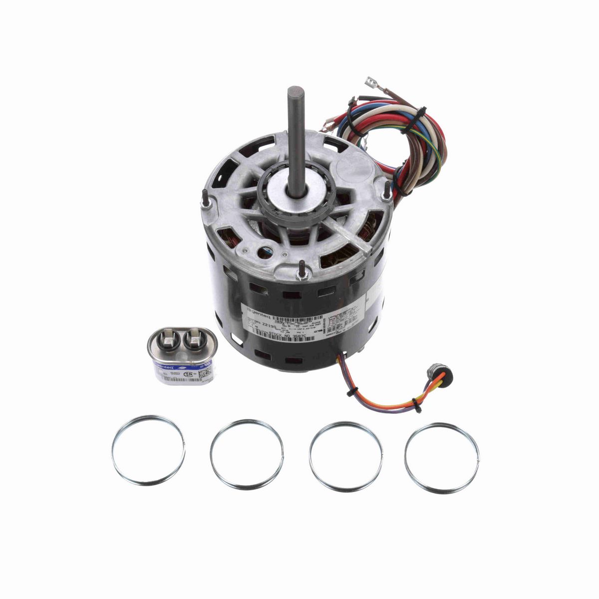 Genteq Fan and Blower Motor, 1/2 HP, 1 Ph, 60 Hz, 115 V, 1075 RPM, 3 Speed, 48 Frame, OPAO - 3587C