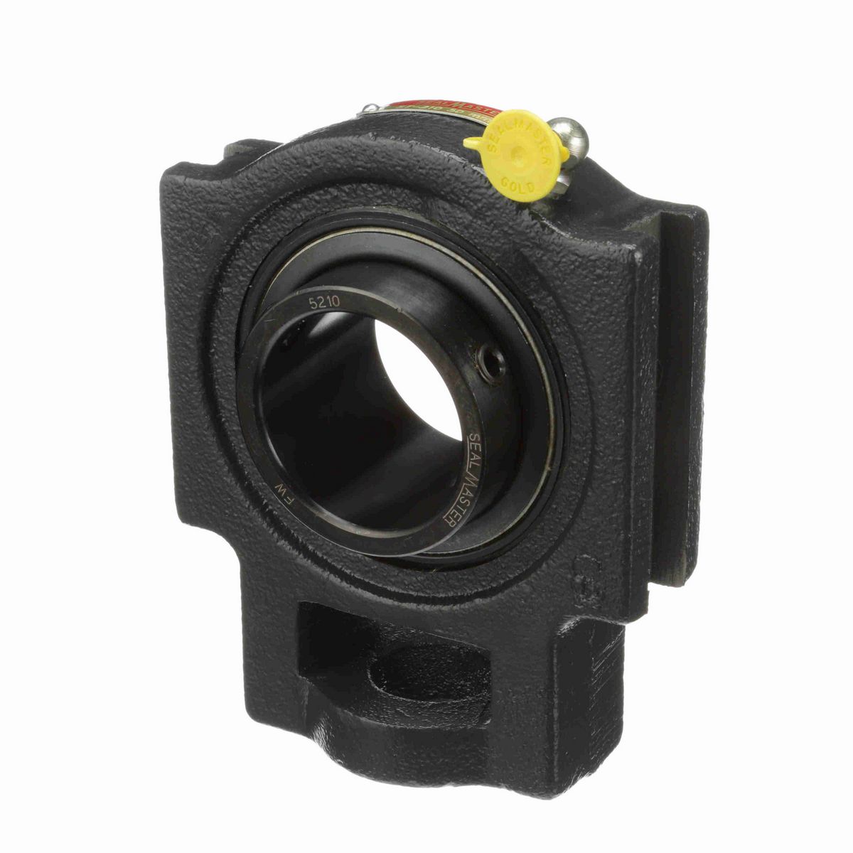 Sealmaster Mounted Cast Iron Wide Slot Take Up Ball Bearing - 52100 Bearing Steel, Black Oxided - Setscrew Lock - ST-210