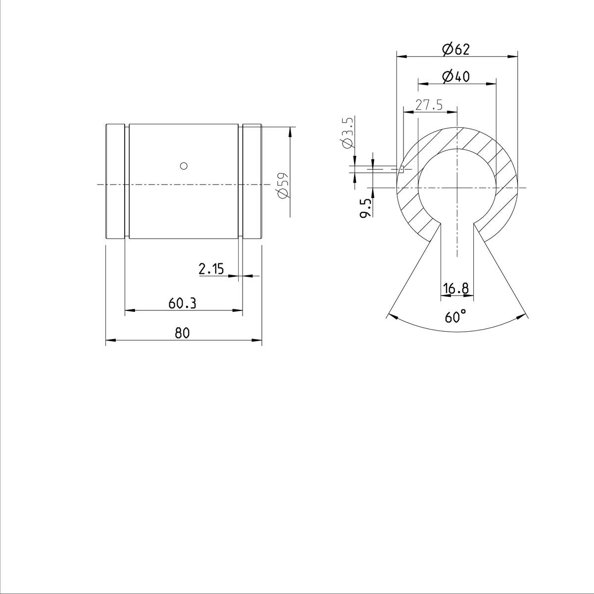 Суперлинейная втулка Bosch Rexroth KBSH-O-40-VD [R073124045]