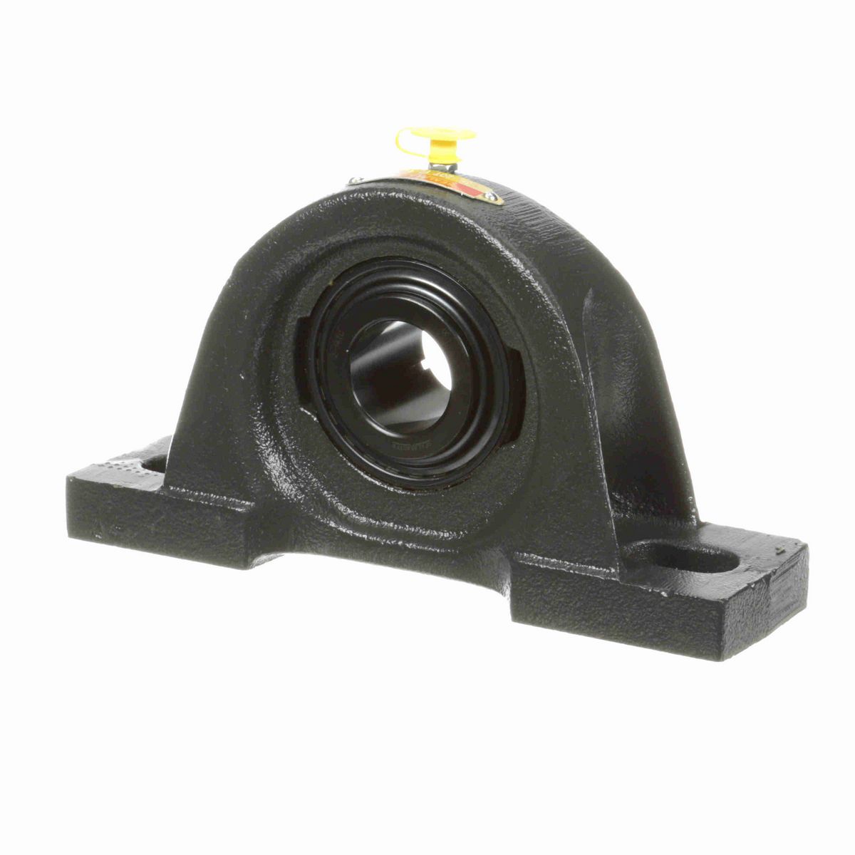 Sealmaster Mounted Cast Iron Two Bolt Pillow Block Ball Bearing - 52100 Bearing Steel, Black Oxided - Concentric Lock - SP-20T