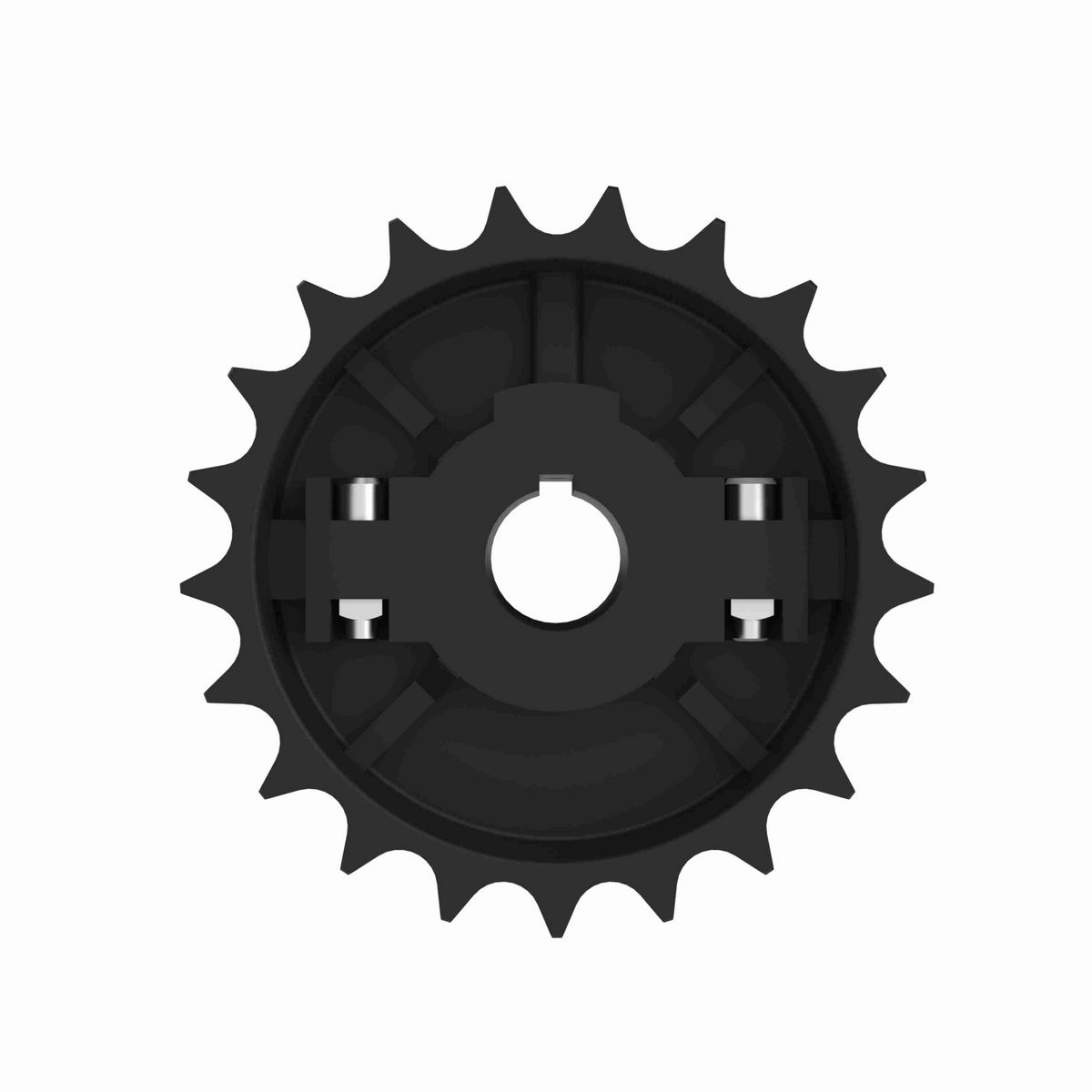Rexnord 821 Series Split Molded Nylon Sprocket and a 21 Teeth with 1-1/4in Round Shaft-Ready Bore with Keyway & Setscrew - 614-37-3
