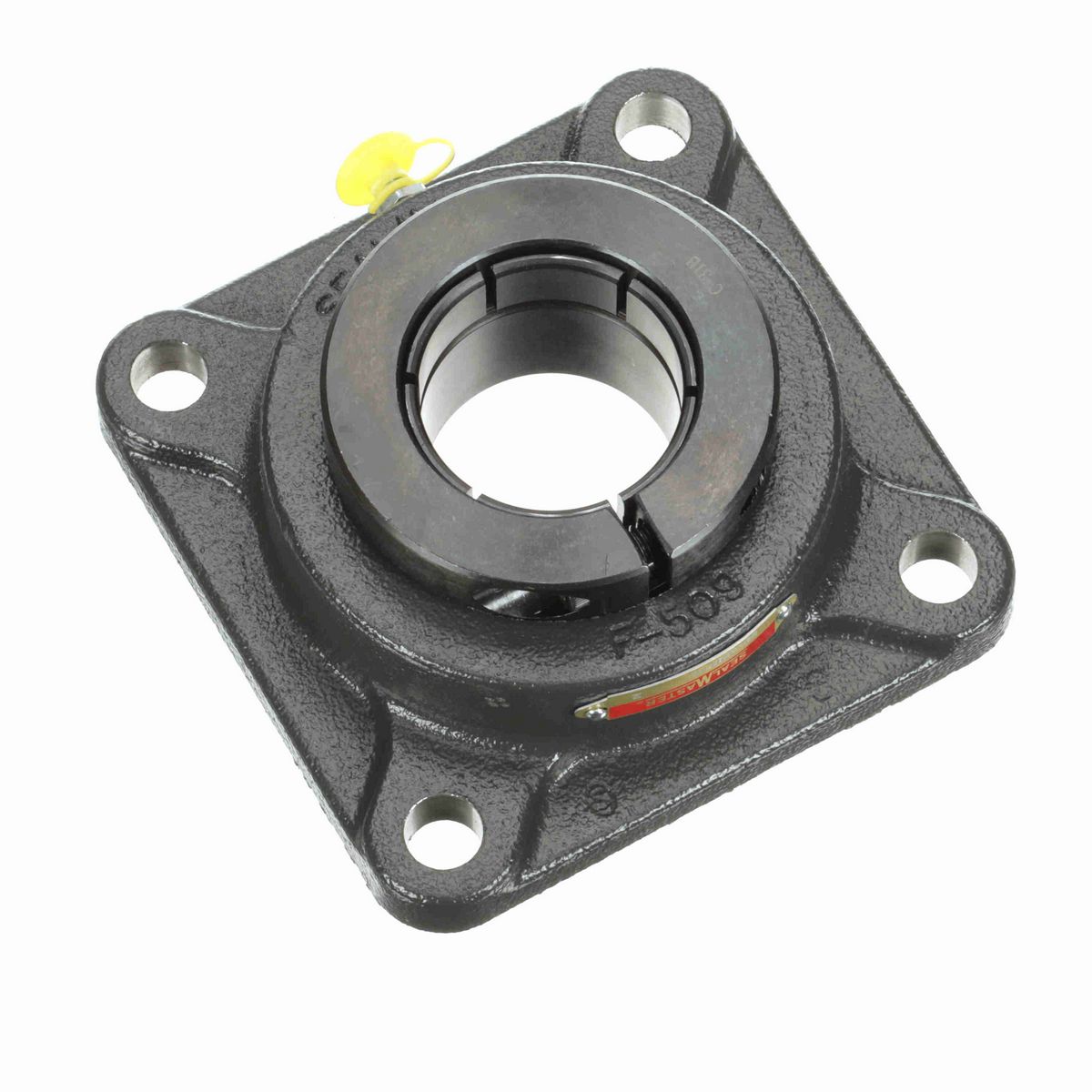 Sealmaster Mounted Cast Iron Four Bolt Flange Ball Bearing - 52100 Bearing Steel, Black Oxided - Concentric Lock - SF-32RTC