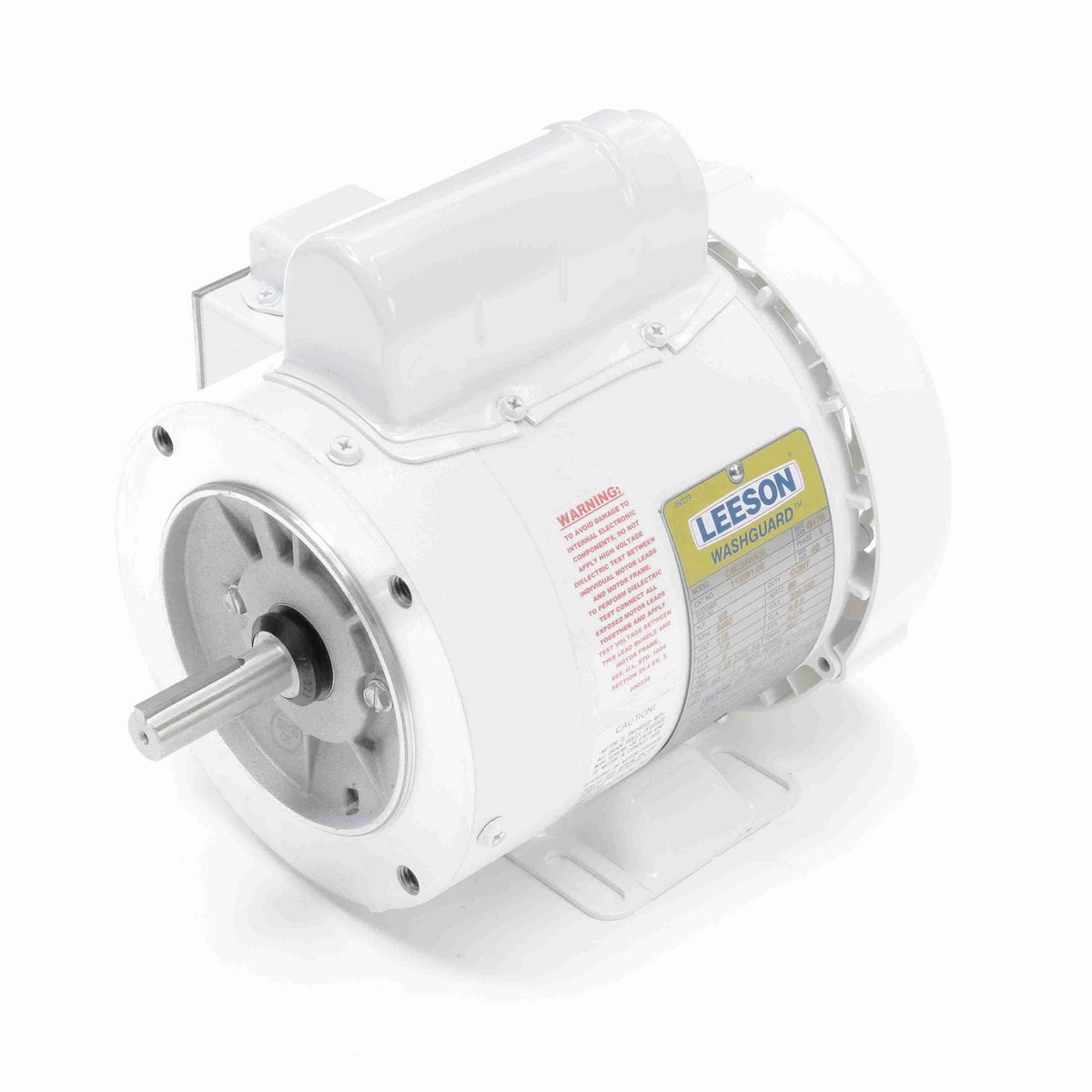 LEESON White Duck™ General Purpose Motor, 0.50 HP, 1 Ph, 60 Hz, 115/230 V, 3600 RPM, 56C Frame, TEFC - 113581.00