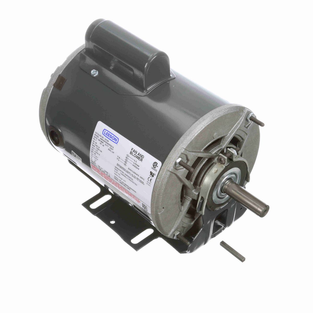 LEESON Fan and Blower Motor, 0.50 & 0.17 HP, 1 Ph, 60 Hz, 115 & 115 V, 1800 & 1800 RPM, 56 Frame, DP - C419A