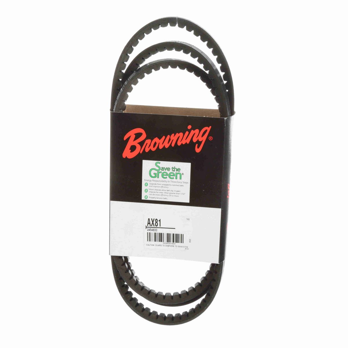 Browning EPDM Notched Belt 98% Efficient - AX81