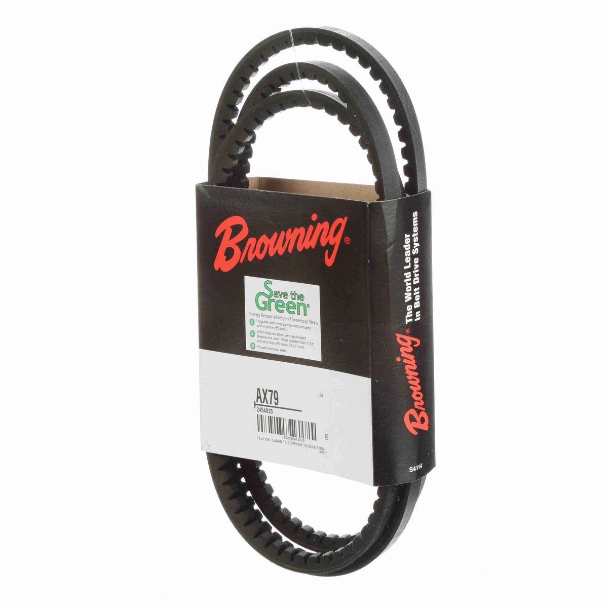 Browning EPDM Notched Belt 98% Efficient - AX79