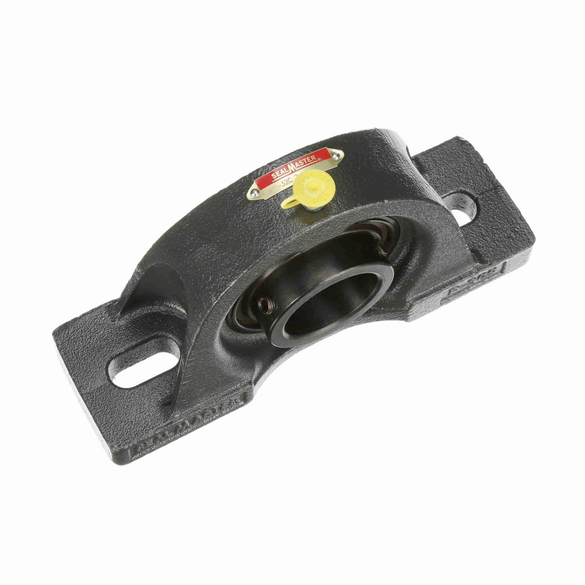 Sealmaster Mounted Cast Iron Two Bolt Pillow Block Ball Bearing - 52100 Bearing Steel, Black Oxided - Setscrew Lock - MP-32C