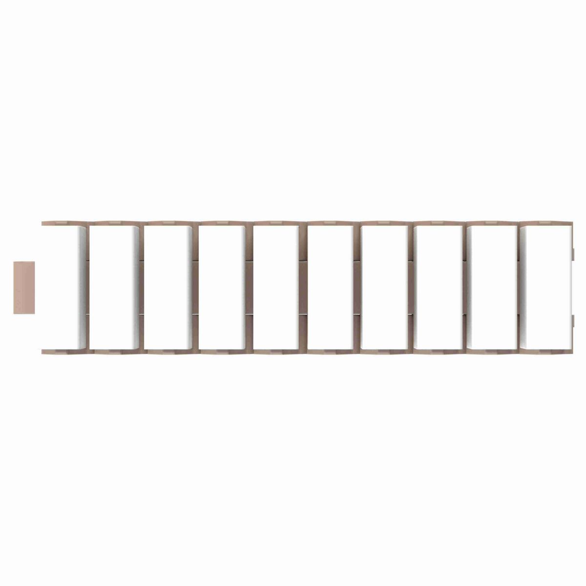 Rexnord 882TAB SideGrip™ Side-flexing, Material: Tan Low Friction, Width: 3.75in, Pitch: 1.5in - 81402661