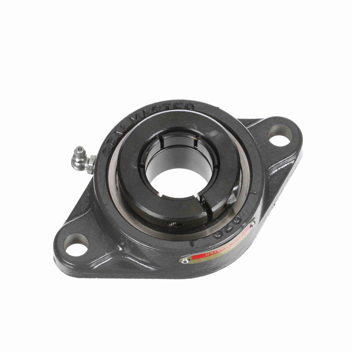 Sealmaster Mounted Cast Iron Two Bolt Flange Ball Bearing - 52100 Bearing Steel, Black Oxided - Concentric Lock - SFTMH-23T CSK