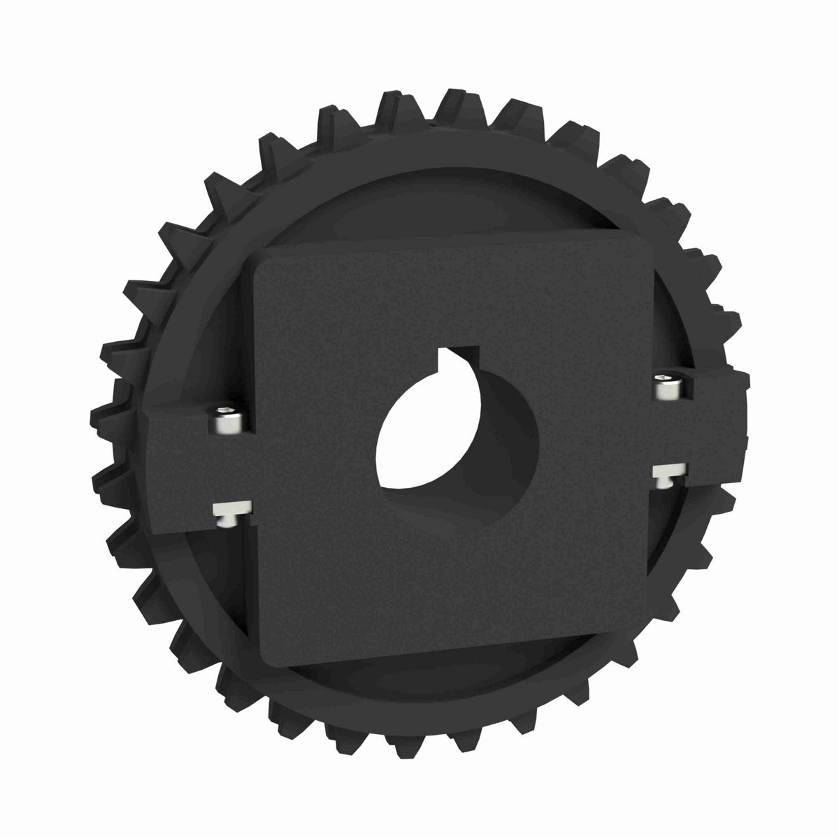 Rexnord 1500 Series Split Molded Nylon Sprocket with 32 Teeth and 40mm Round Shaft-Ready Bore with Keyway - 614-212-2