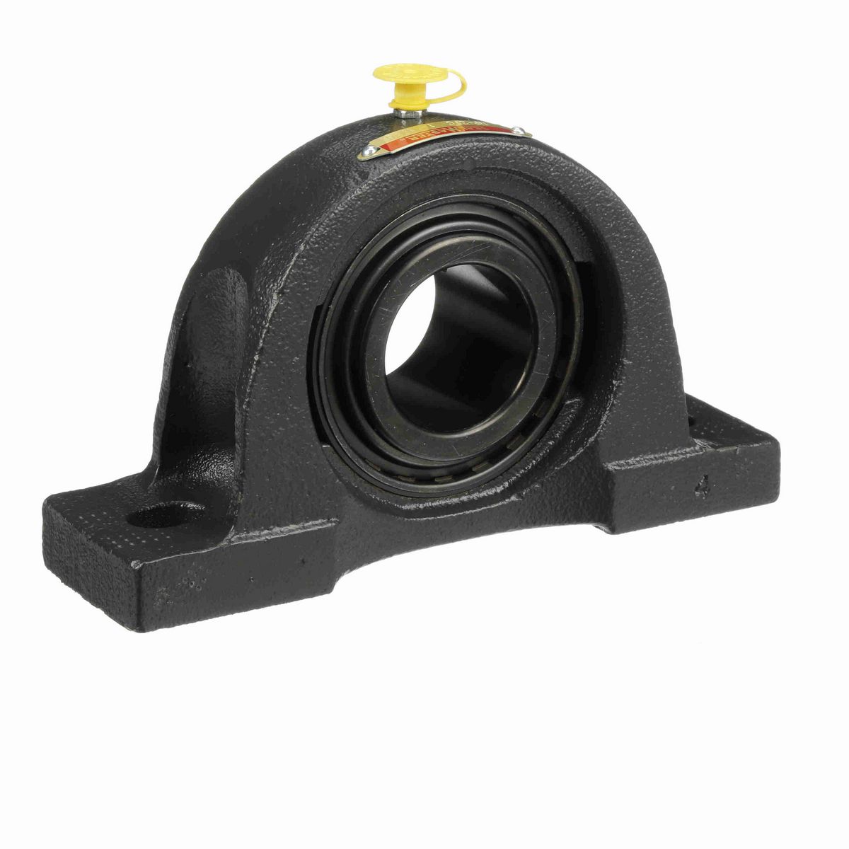 Sealmaster Mounted Cast Iron Two Bolt Pillow Block Ball Bearing - 52100 Bearing Steel, Black Oxided - Setscrew Lock - NP-27C