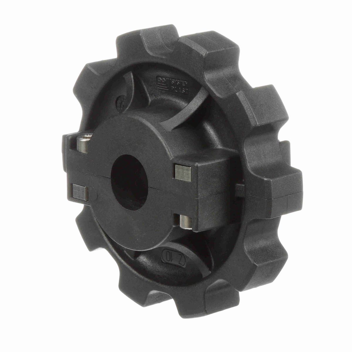 System Plast 882 Series Split Molded Sprocket with 10 Teeth, a 1-1/4in Round Shaft-Ready Bore and Setscrew - 882-10R1.25-DS-SS