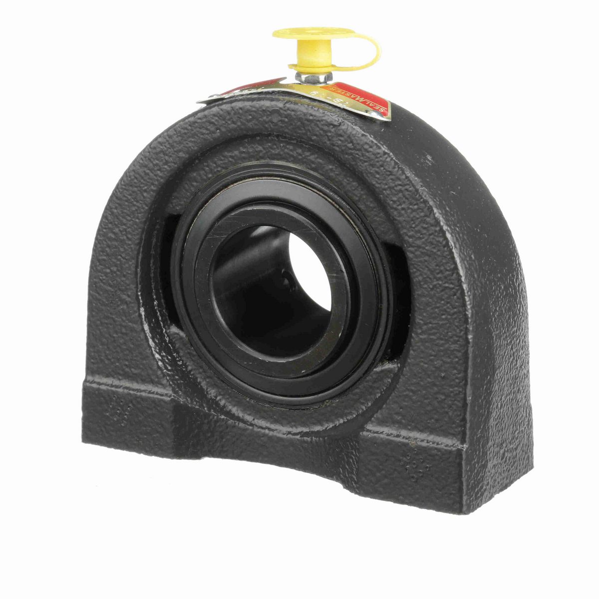 Sealmaster Mounted Cast Iron Tapped Base Pillow Block Ball Bearing - 52100 Bearing Steel, Black Oxided - Setscrew Lock - TB-19