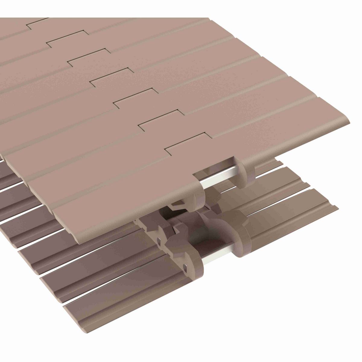 Rexnord 882TAB Side-flexing Solid Top, Material: Tan Low Friction, Width: 10in, Pitch: 1.5in - LF882TAB10