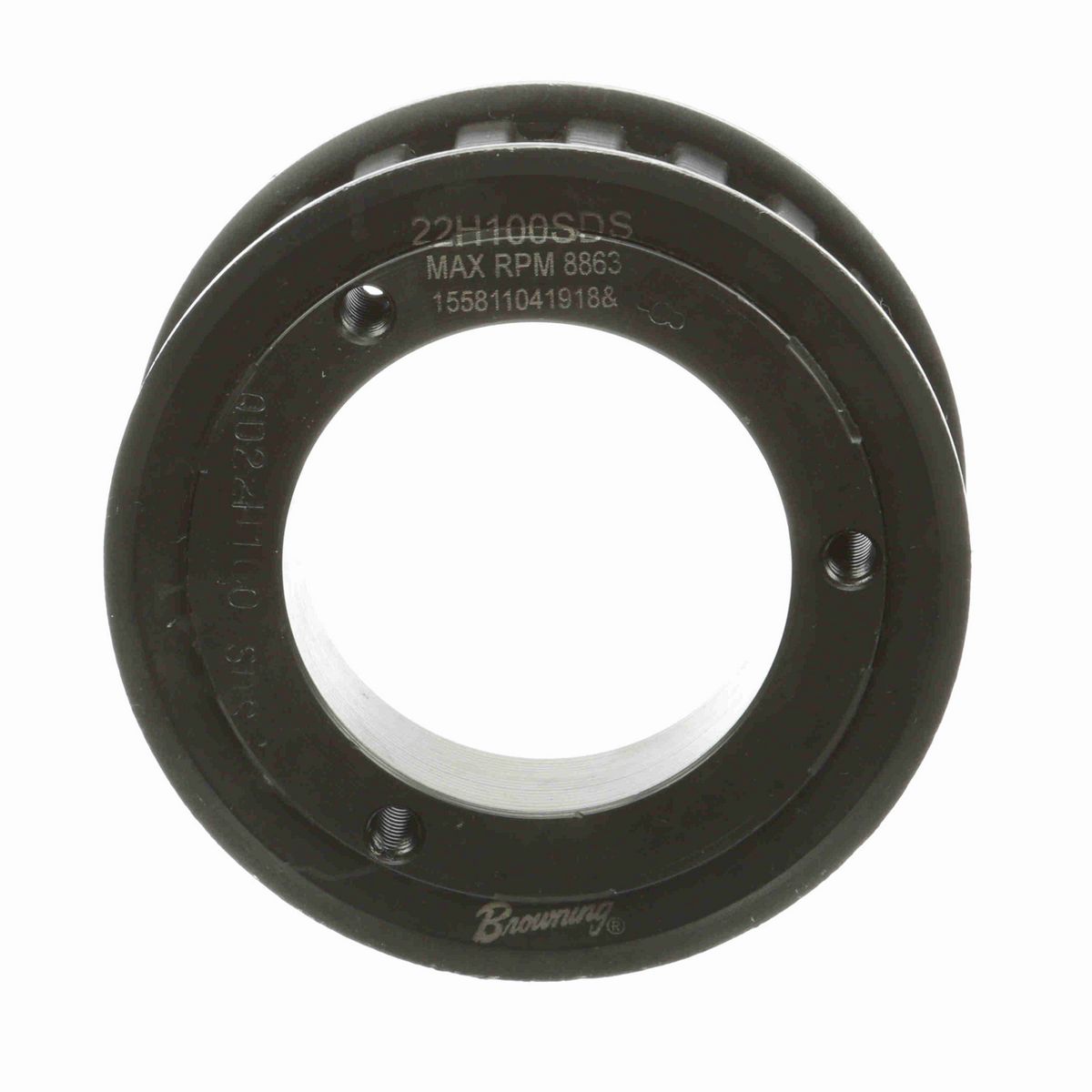 Browning Steel Bushed Bore Gearbelt Pulley - 22H100SDS