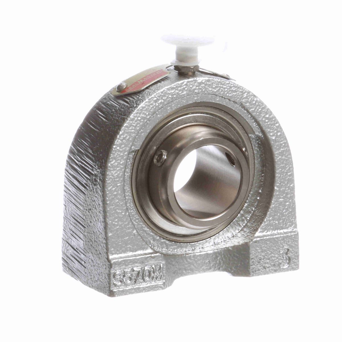 Sealmaster Mounted Flouropolymer Coated Cast Iron Tapped Base Pillow Block Ball Bearing - 52100 Bearing Steel, Phosphorus Nickel Coated - Setscrew Lock - Corrosion Resistant - CRTBF-PN31