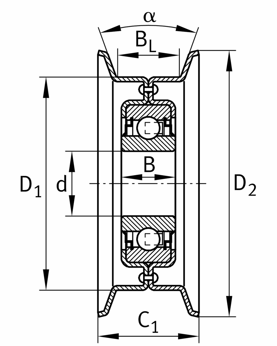 Ролики-натяжители ремня INA RSRB16-222-L0-FA125