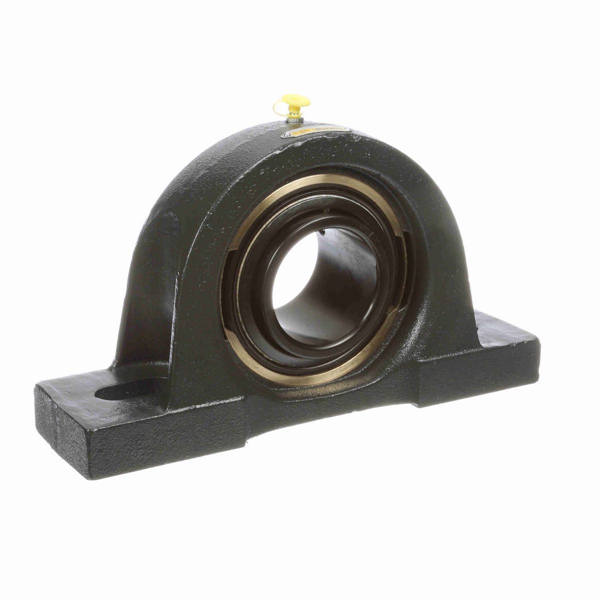 Sealmaster Mounted Cast Iron Two Bolt Pillow Block Ball Bearing - 52100 Bearing Steel, Black Oxided - Setscrew Lock - EMP-63