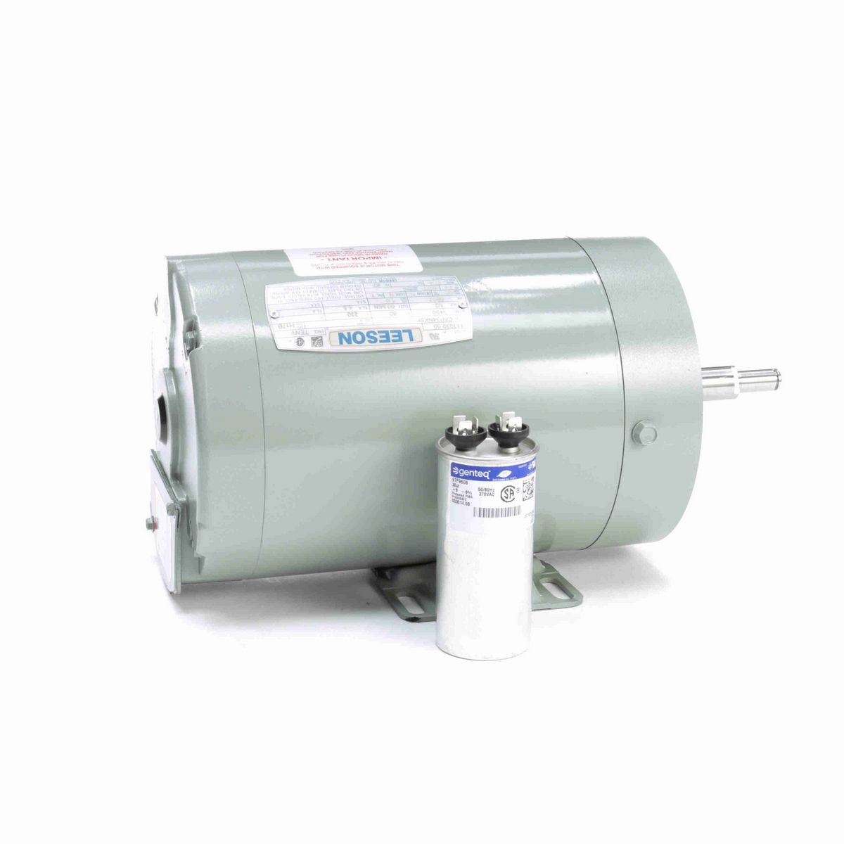 LEESON General Purpose Farm Duty Motor, 0.50 HP, 1 Ph, 60 Hz, 230 V, 3600 RPM, 56CZ Frame, TENV - 113939.00