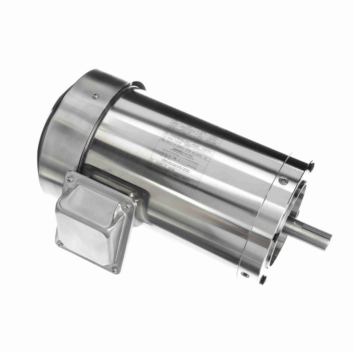 LEESON SST Duck™ General Purpose Motor, 3 & 2 HP, 3 Ph, 60 & 50 Hz, 230/460 & 190/380 V, 3600 & 3000 RPM, 145TC Frame, TEFC - 191542.00