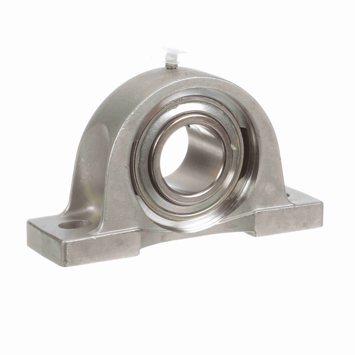 Sealmaster Mounted Stainless Steel Two Bolt Pillow Block Ball Bearing - 52100 Bearing Steel, Phosphorus Nickel Coated - Setscrew Lock - Corrosion Resistant - CRPS-PN28