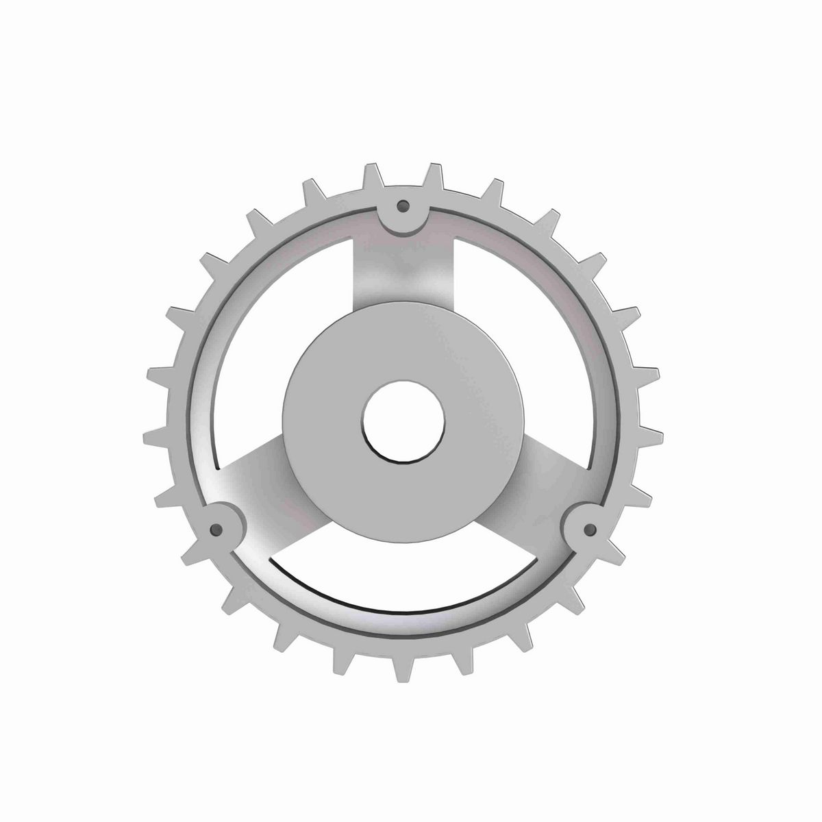 Rexnord 820 Series Solid One Piece Cast Iron Sprocket with 25 Teeth and 1in Round Plain Bore - 401-162-14