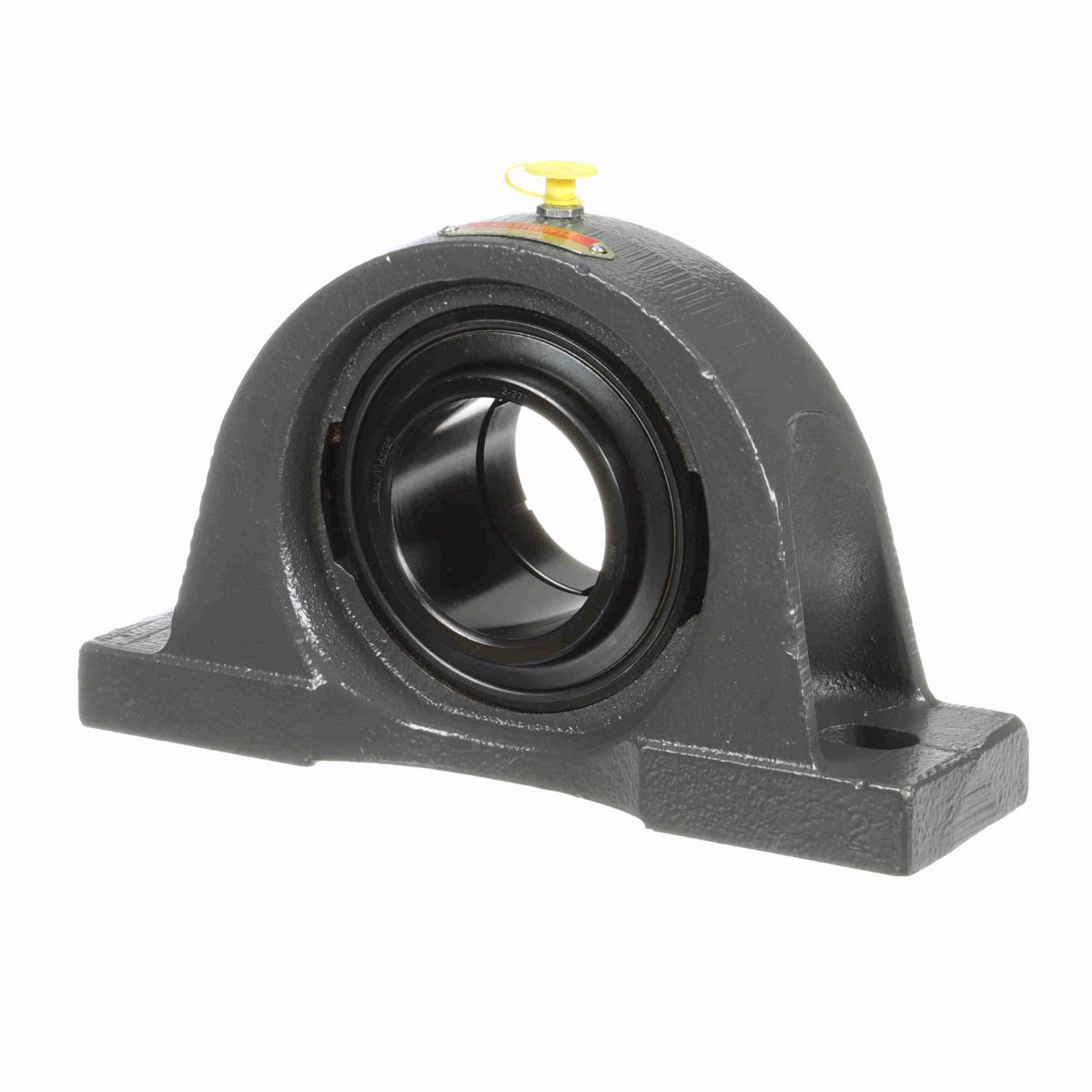 Sealmaster Mounted Cast Iron Two Bolt Pillow Block Ball Bearing - 52100 Bearing Steel, Black Oxided - Concentric Lock - NP-39T