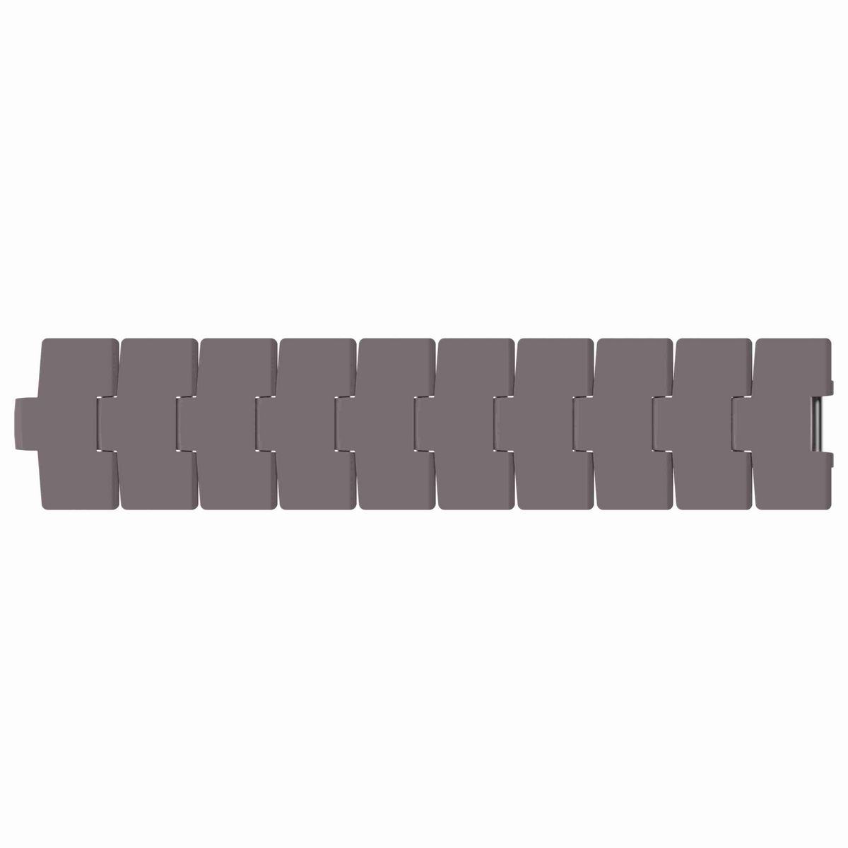 Rexnord 880M Side-flexing Solid Top, Material: Brown High Performance, Width: 3.25in, Pitch: 1.5in - 781.10.20