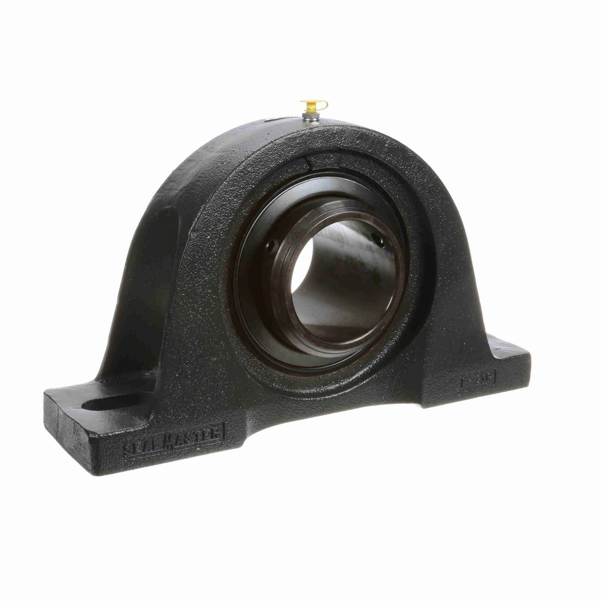Sealmaster Mounted Cast Iron Two Bolt Pillow Block Ball Bearing - 52100 Bearing Steel, Black Oxided - Double Setscrew Lock - MPD-63