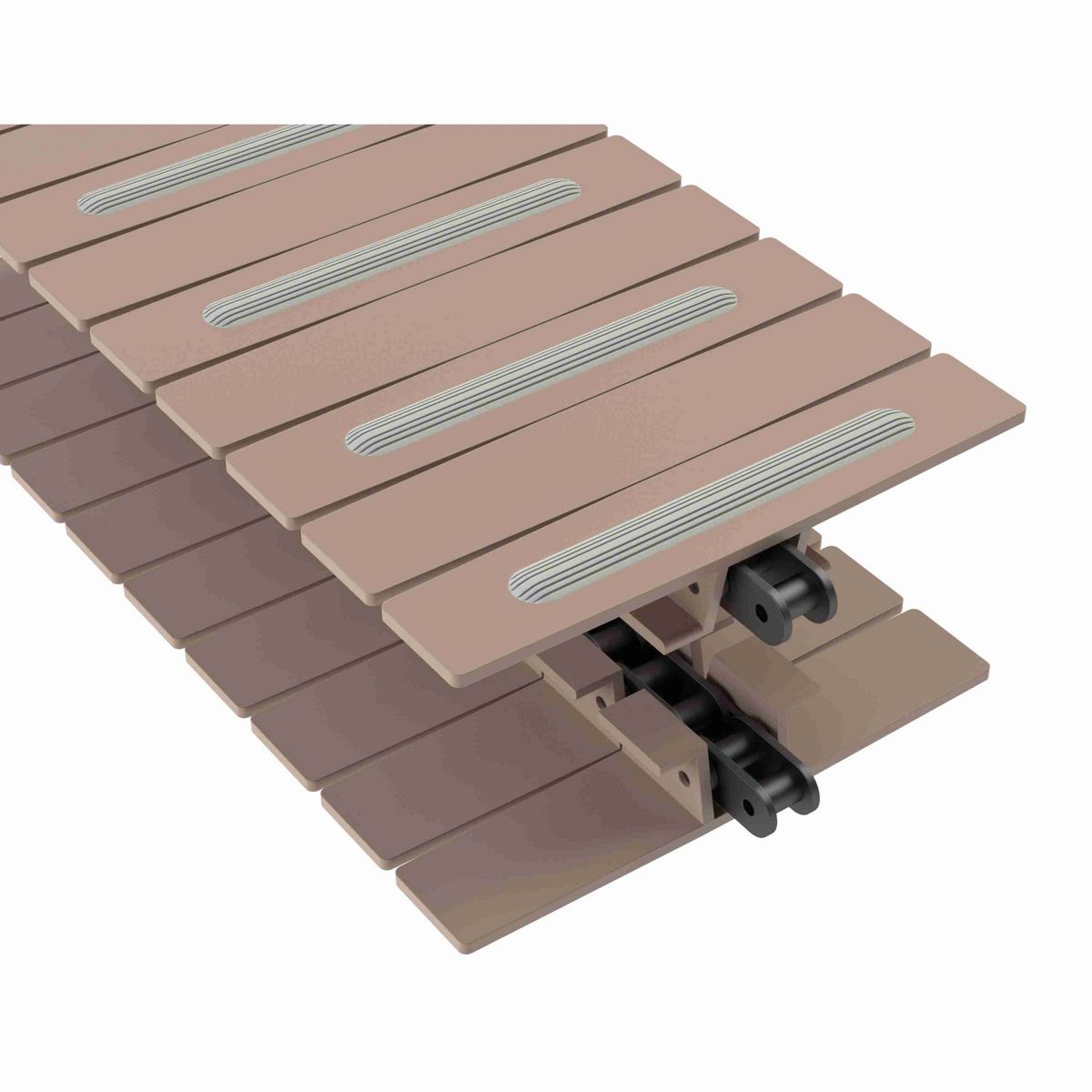 Rexnord 1873TAB SuperGrip™ Side-flexing SuperGrip™, Material: Tan Low Friction, Width: 7.5in, Pitch: 1.5in - 81418875