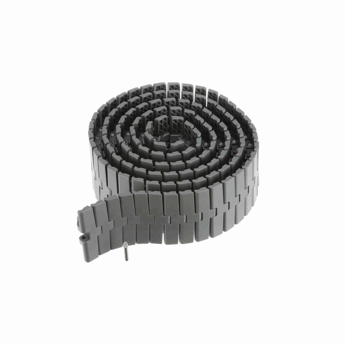 System Plast 2250FT-TAB Side-flexing Solid Top, Material: Gray Low Friction, Width: 4.5in, Pitch: 1in - LFG2250FT-TAB-K450