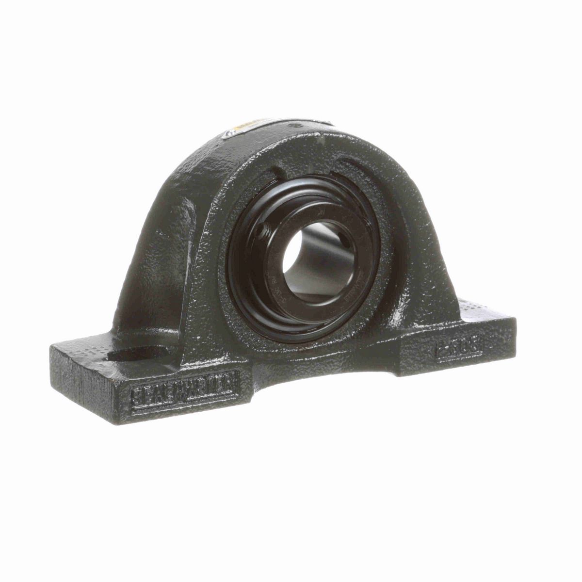 Sealmaster Mounted Cast Iron Two Bolt Pillow Block Ball Bearing - 52100 Bearing Steel, Black Oxided - Setscrew Lock - Reduced Maintenance - Lubed for Life - Air Handling - MP-19C RMA