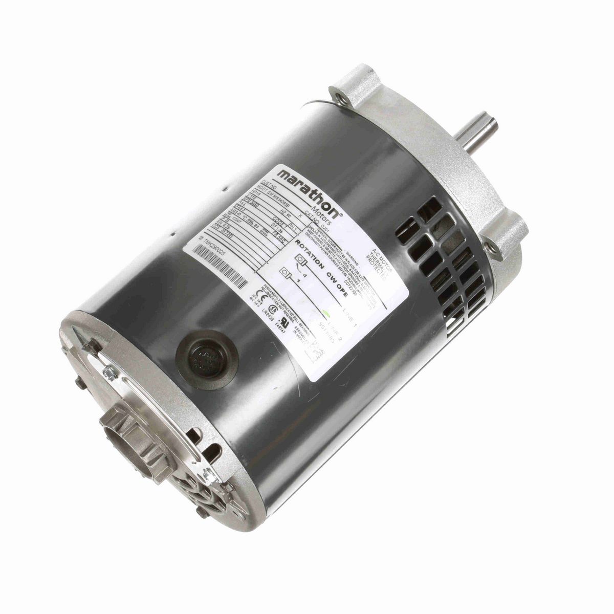 LEESON Fan and Blower Motor, 0.33 HP, 1 Ph, 60 Hz, 115 V, 3600 RPM, 56C Frame, DP - O201