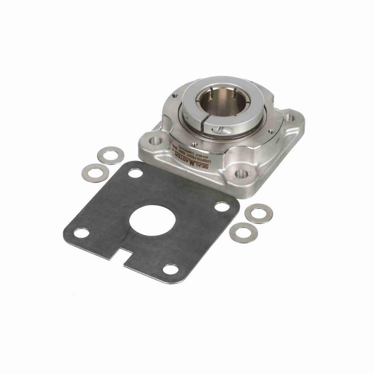 Sealmaster Mounted Stainless Steel Four Bolt Flange Ball Bearing - 52100 Bearing Steel, Phosphorus Nickel Coated - Concentric Lock - Corrosion Resistant - Reduced Maintenance - Lubed for Life - CRBFRS-PN24T RMW