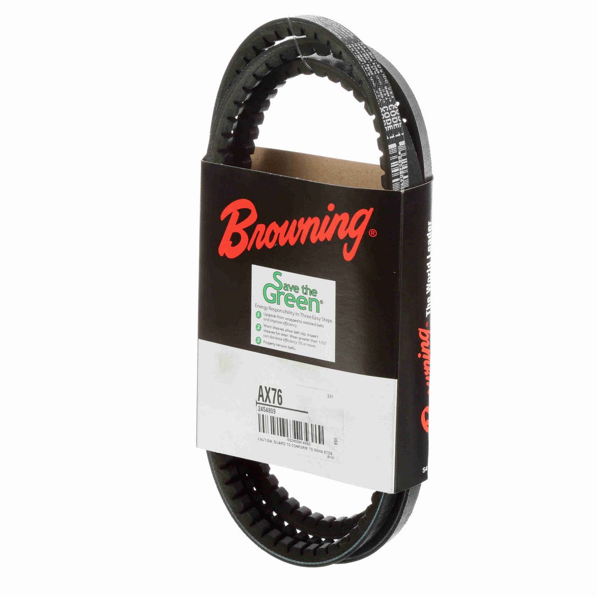 Browning EPDM Notched Belt 98% Efficient - AX76