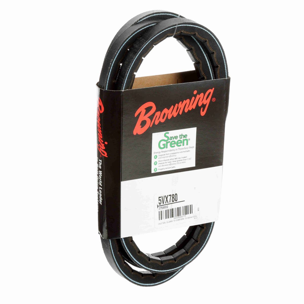 Browning EPDM Notched Belt 98% Efficient - 5VX780