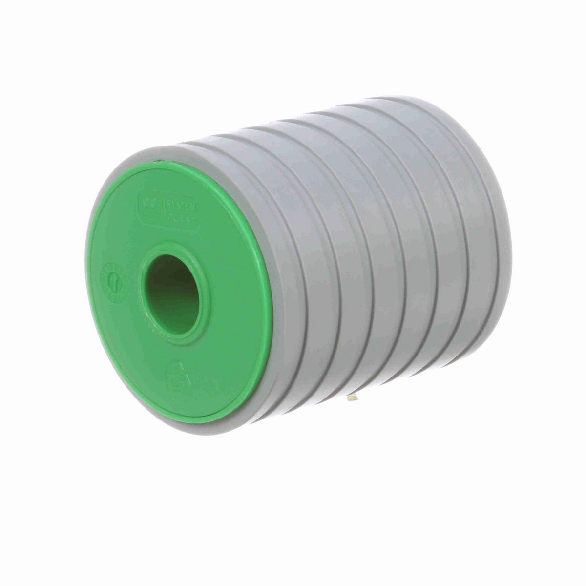 System Plast Return Roller with Rubber; OD: 67-mm, Shaft Dia: 18-mm, Length: 82.5-mm, Color: Green - RR-67B18ML83-PEG