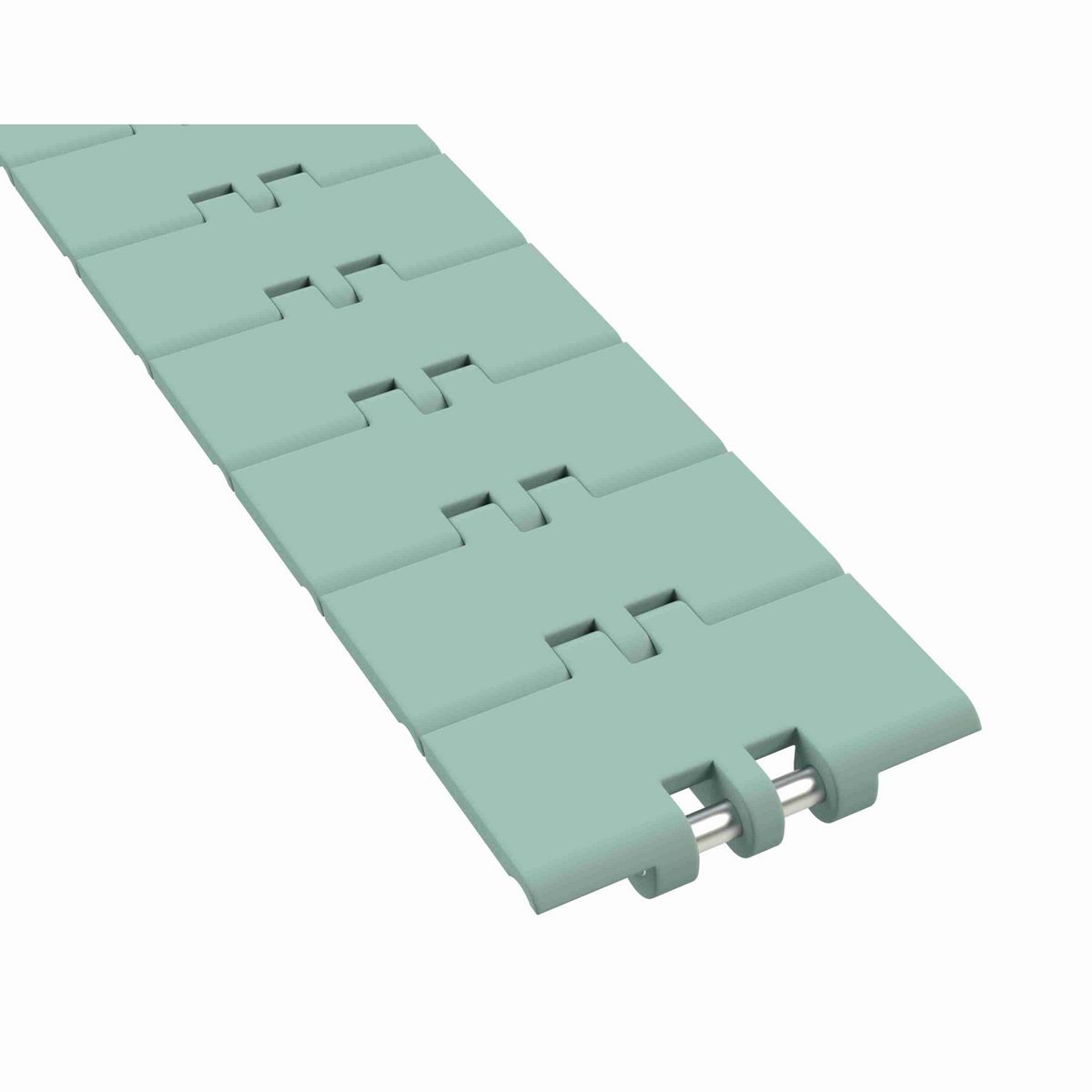 Rexnord 820 Straight Running Solid Top, Material: Heat Stabilized (Green), Width: 3.25in, Pitch: 1.5in - 81426851