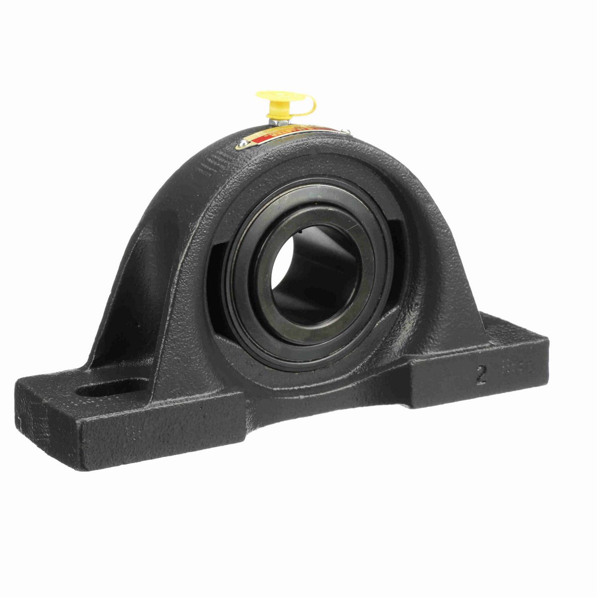 Sealmaster Mounted Cast Iron Two Bolt Pillow Block Ball Bearing - 52100 Bearing Steel, Black Oxided - Setscrew Lock - MP-23
