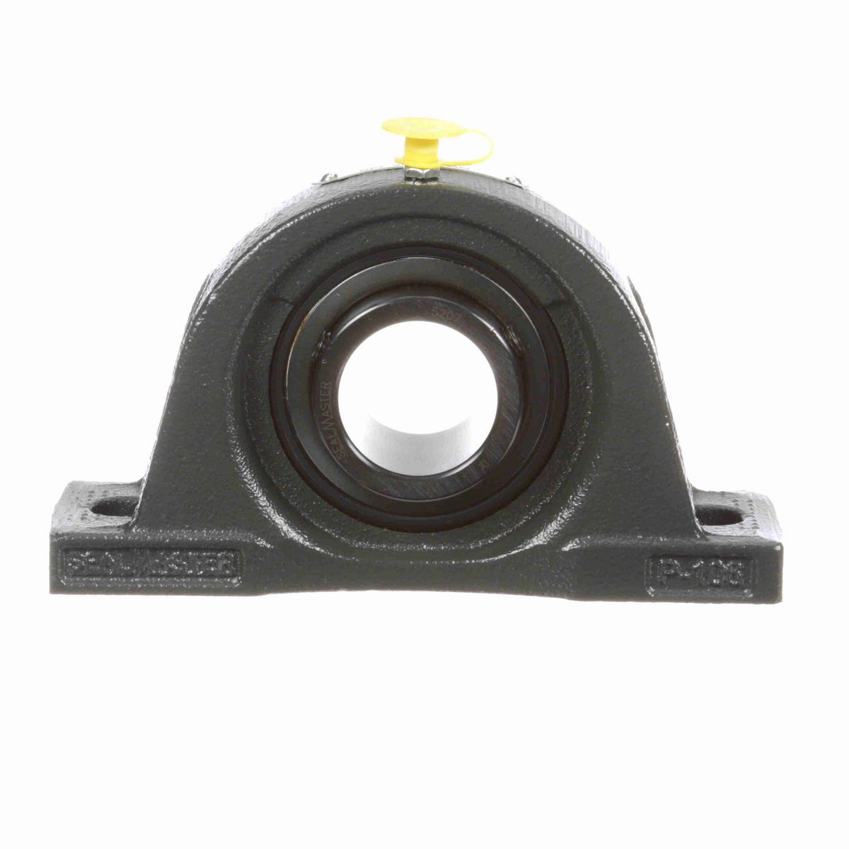 Sealmaster Mounted Cast Iron Two Bolt Low Base Pillow Block Ball Bearing - 52100 Bearing Steel, Black Oxided - Setscrew Lock - NPL-207