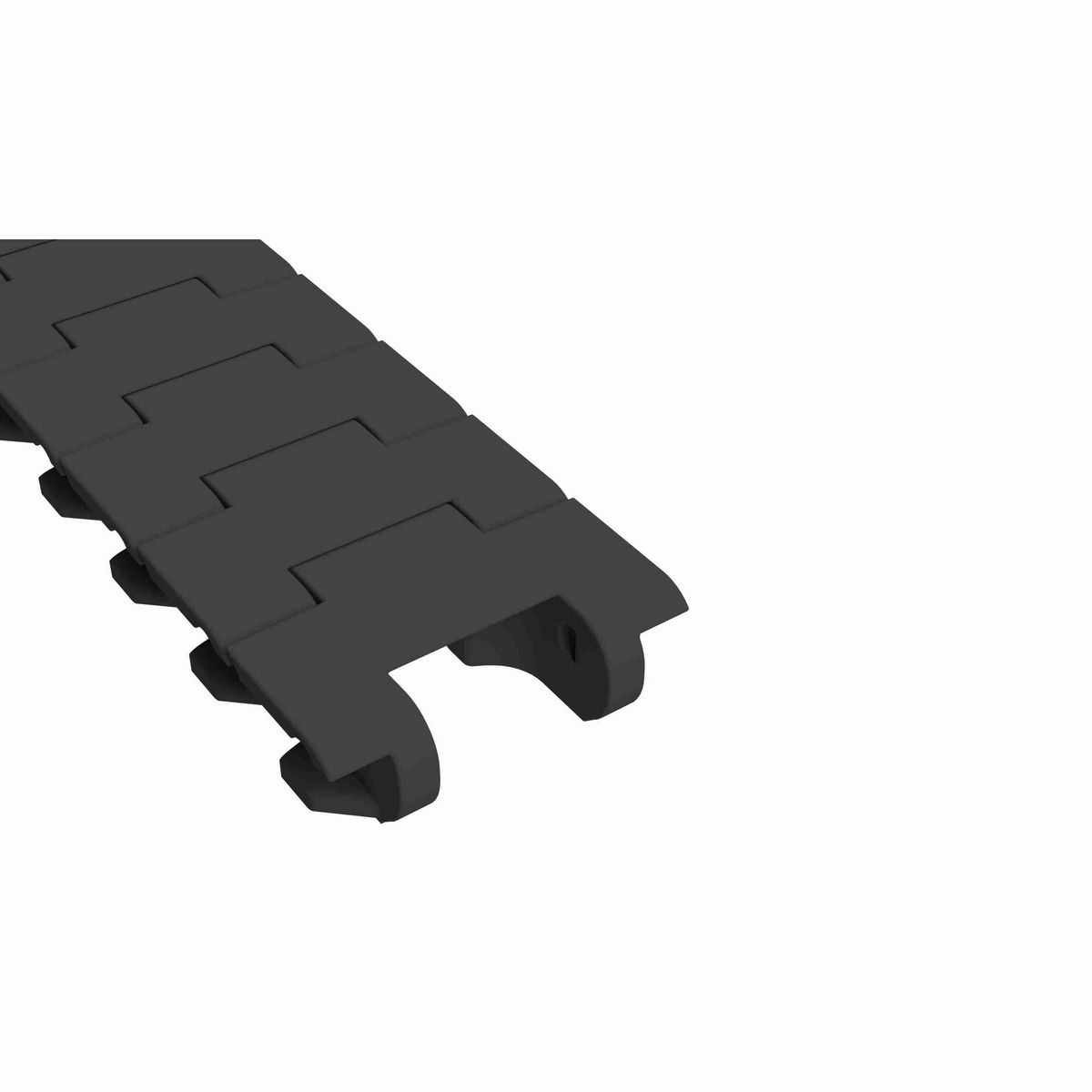 Rexnord 882TAB Side-flexing Solid Top, Material: Black Wear Resistant, Width: 3.25in, Pitch: 1.5in - 81403692