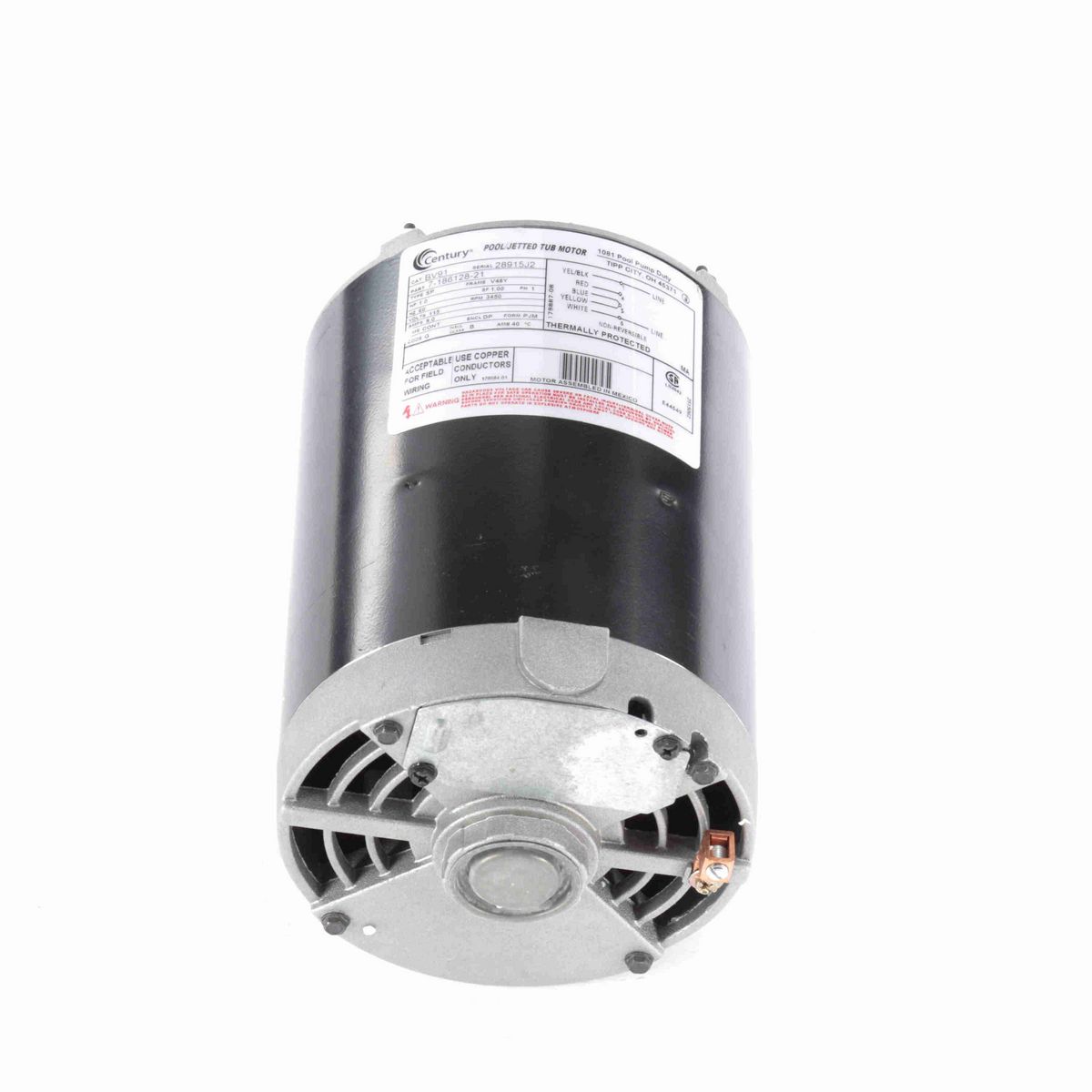 Century Pool Pump Motor, 1.0 HP, 1 Ph, 60 Hz, 115 V, 3600 RPM, V48Y Frame, DP - BV91