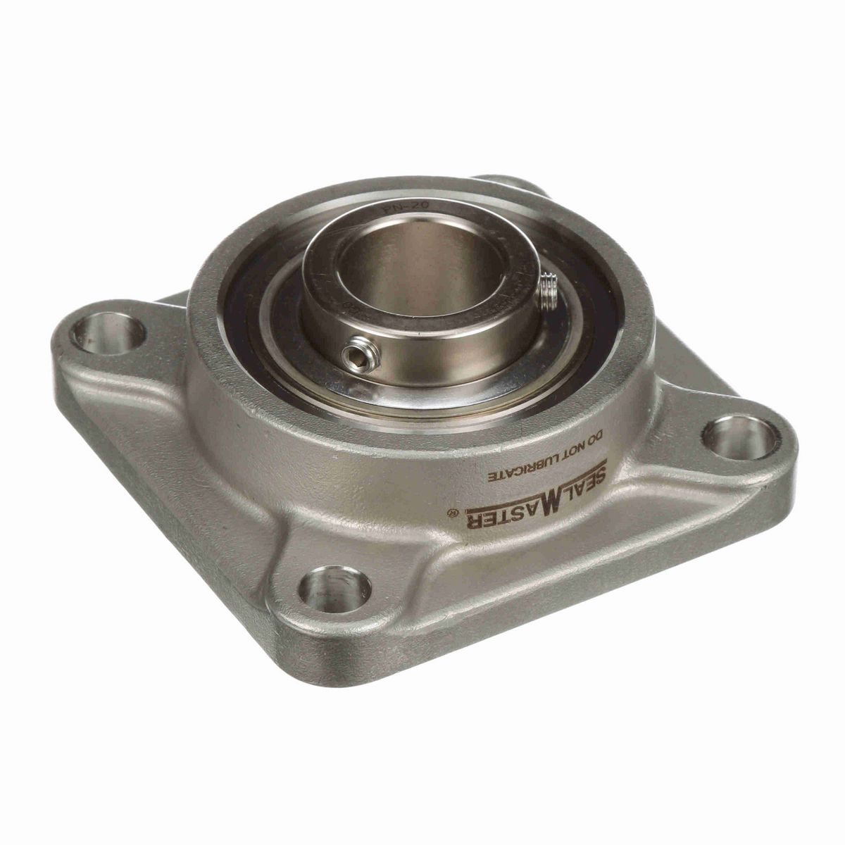 Sealmaster Mounted Stainless Steel Four Bolt Flange Ball Bearing - 52100 Bearing Steel, Phosphorus Nickel Coated - Setscrew Lock - Corrosion Resistant - Reduced Maintenance - Lubed for Life - CRFS-PN23 RMW