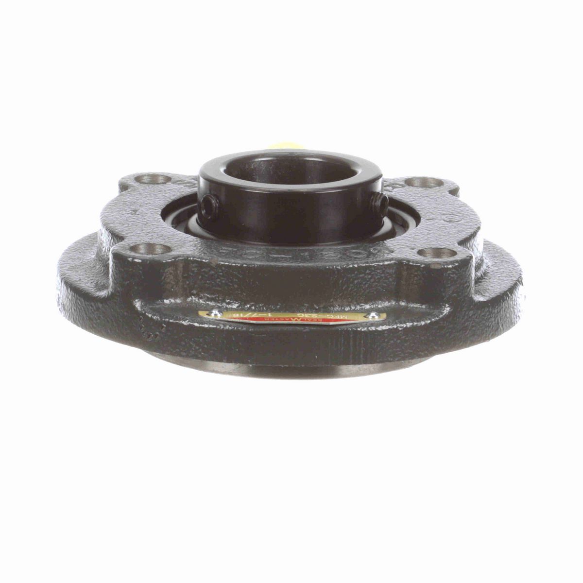Sealmaster Mounted Cast Iron Flange Cartridge Ball Bearing - 52100 Bearing Steel, Black Oxided - Setscrew Lock - MFC-23C
