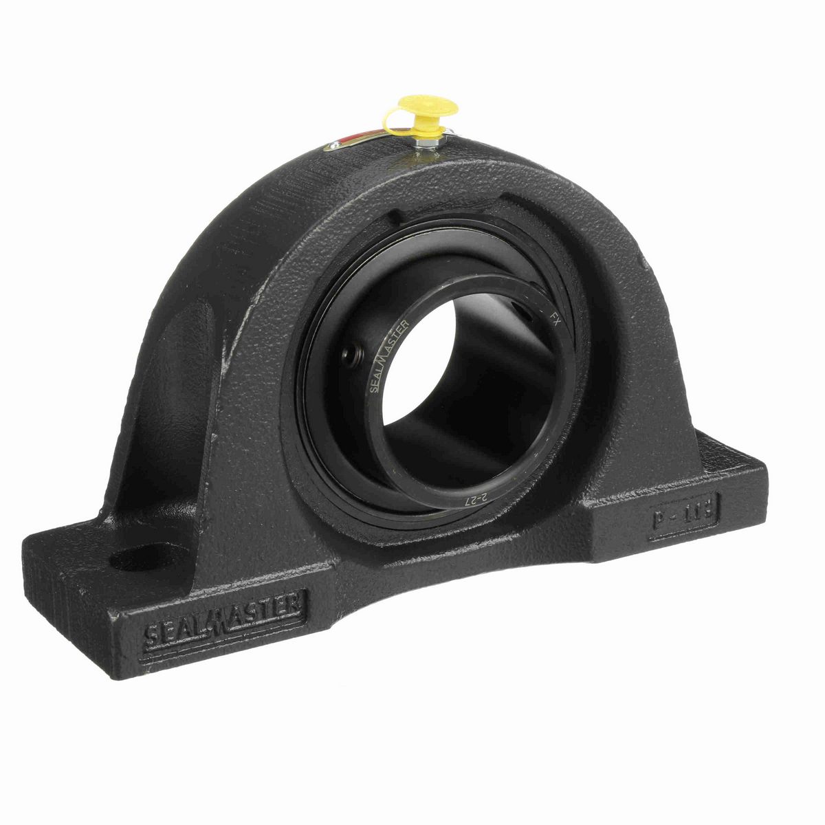 Sealmaster Mounted Cast Iron Two Bolt Low Base Pillow Block Ball Bearing - 52100 Bearing Steel, Black Oxided - Setscrew Lock - NPL-39