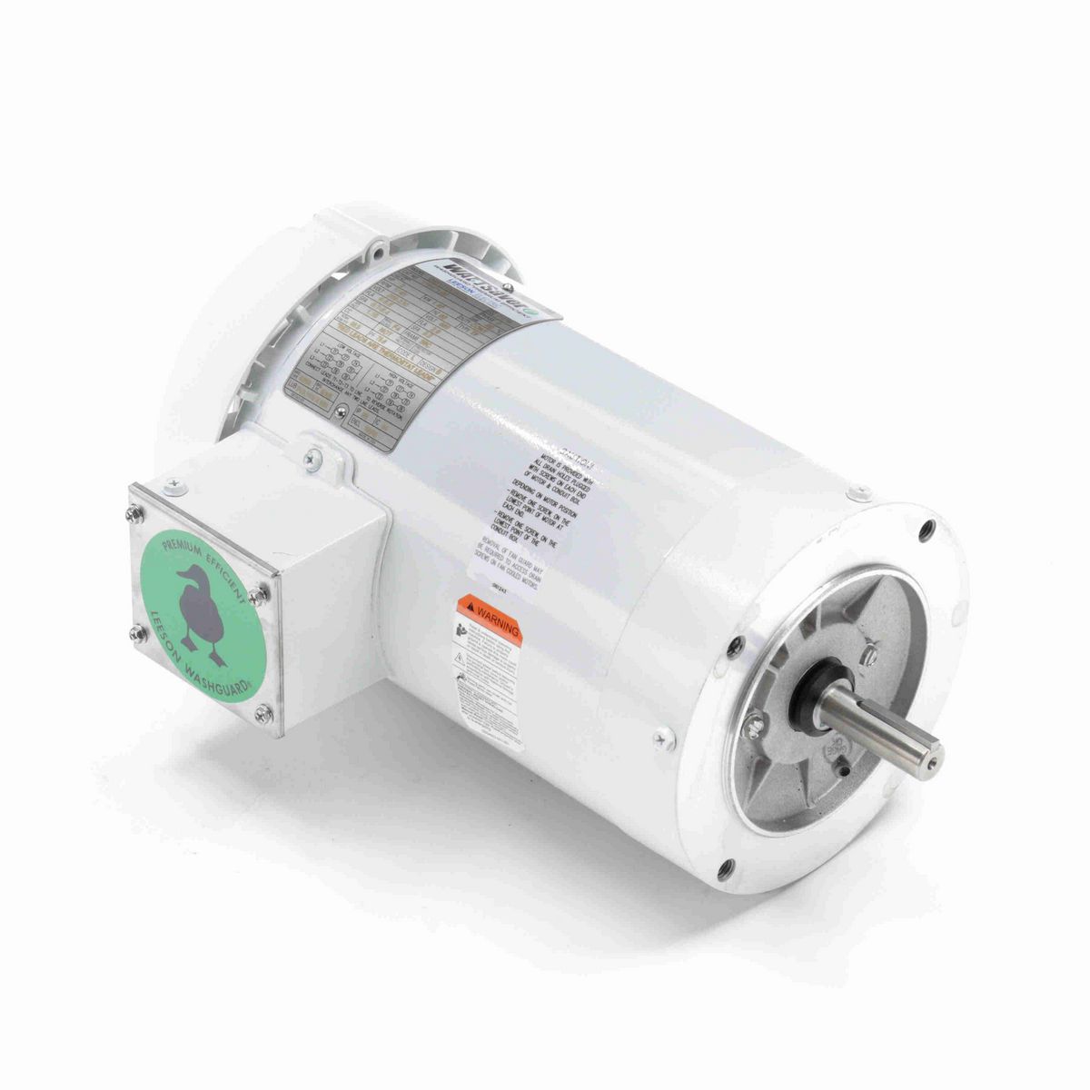 LEESON White Duck™ General Purpose Motor, 2 HP, 3 Ph, 60 Hz, 230/460 V, 1800 RPM, 56C Frame, TEFC - 119471.00