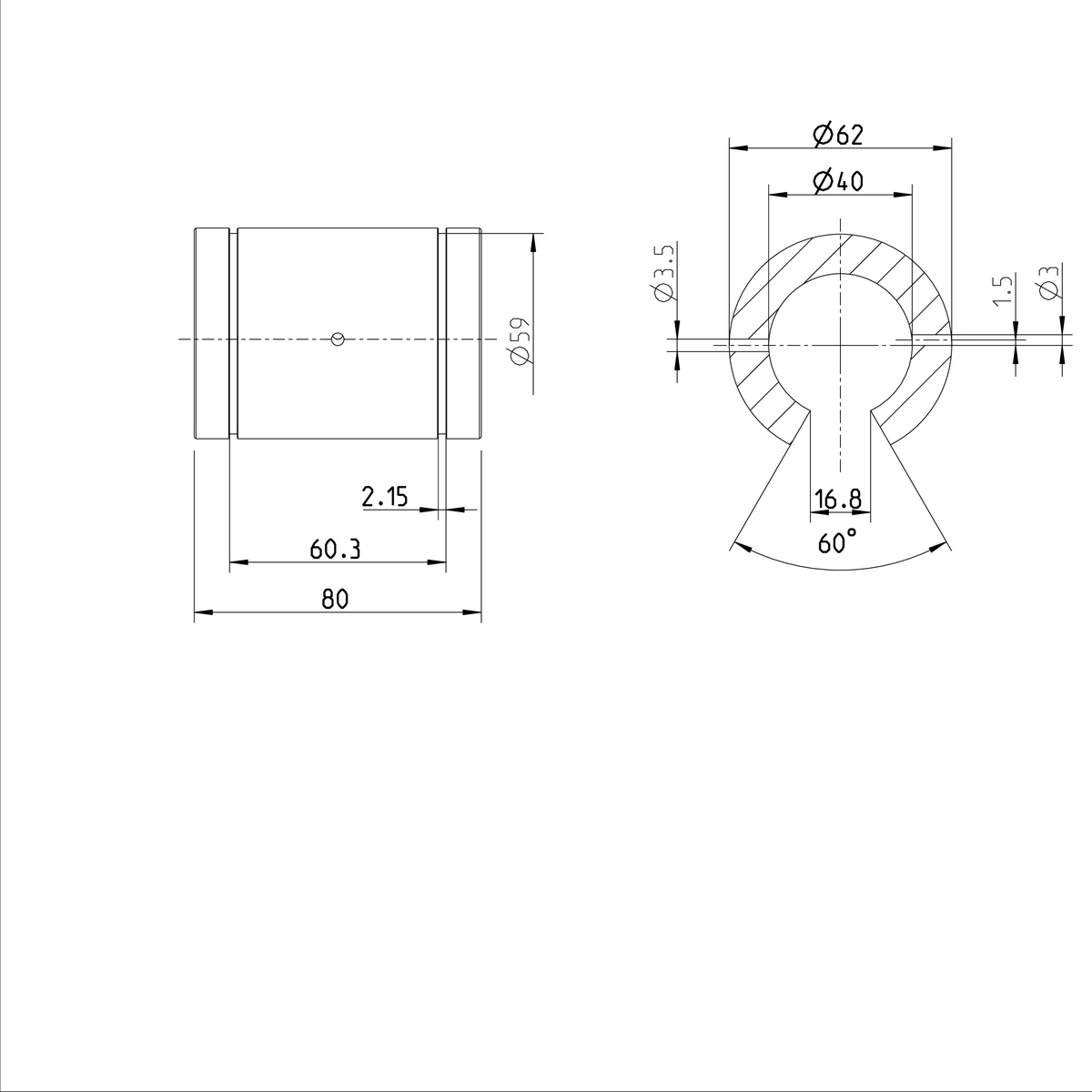 Суперлинейная втулка Bosch Rexroth KBH-O-40-DD [R073324040]